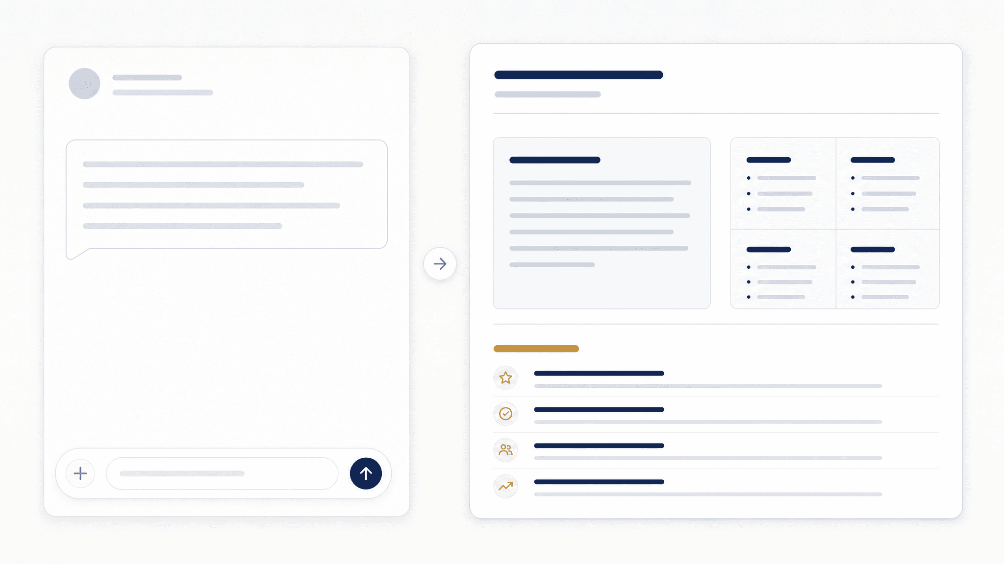 Chat brief resolving into a structured strategy output