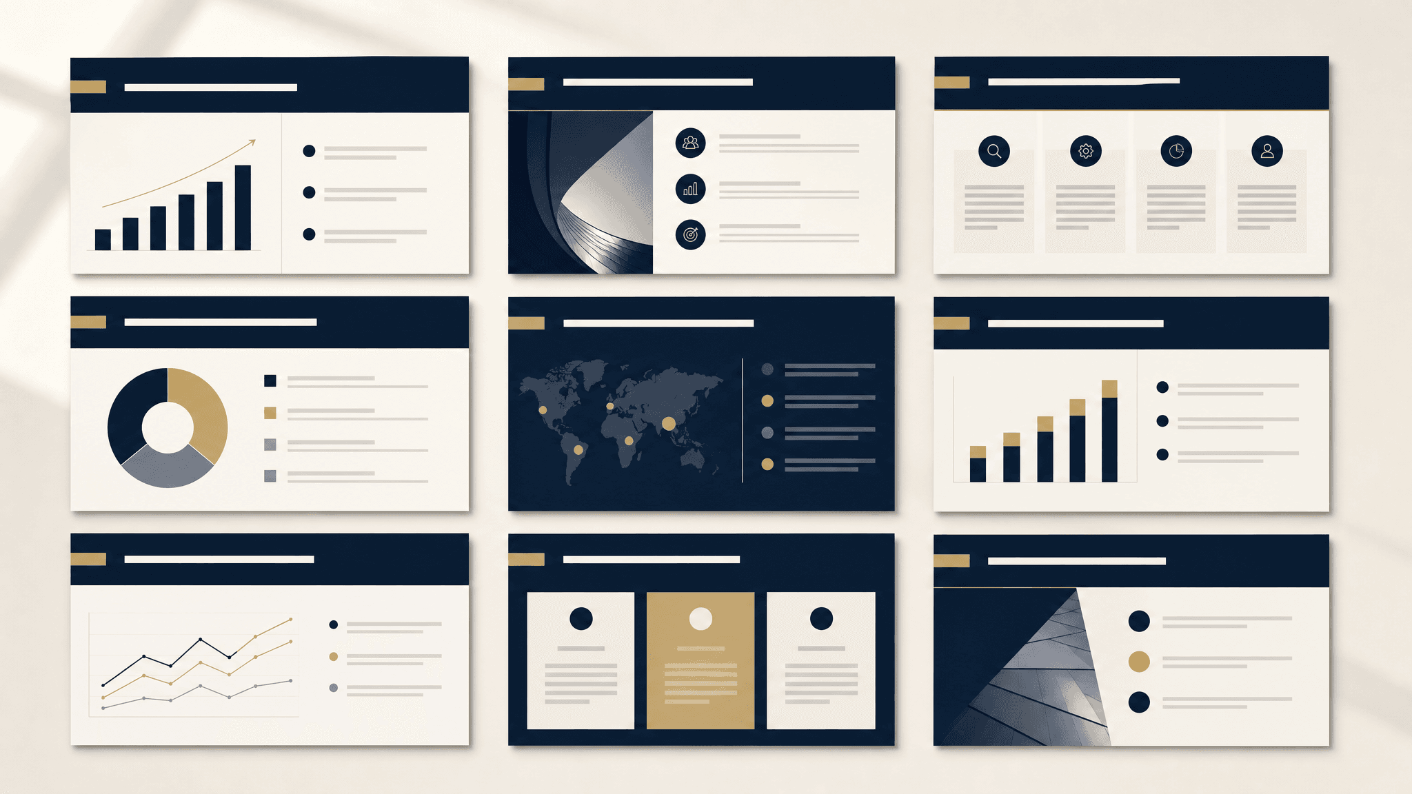 Pitch-deck slide layouts
